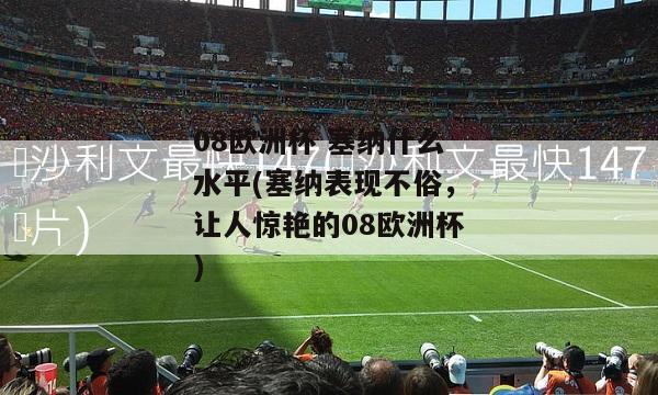 08欧洲杯 塞纳什么水平(塞纳表现不俗，让人惊艳的08欧洲杯)